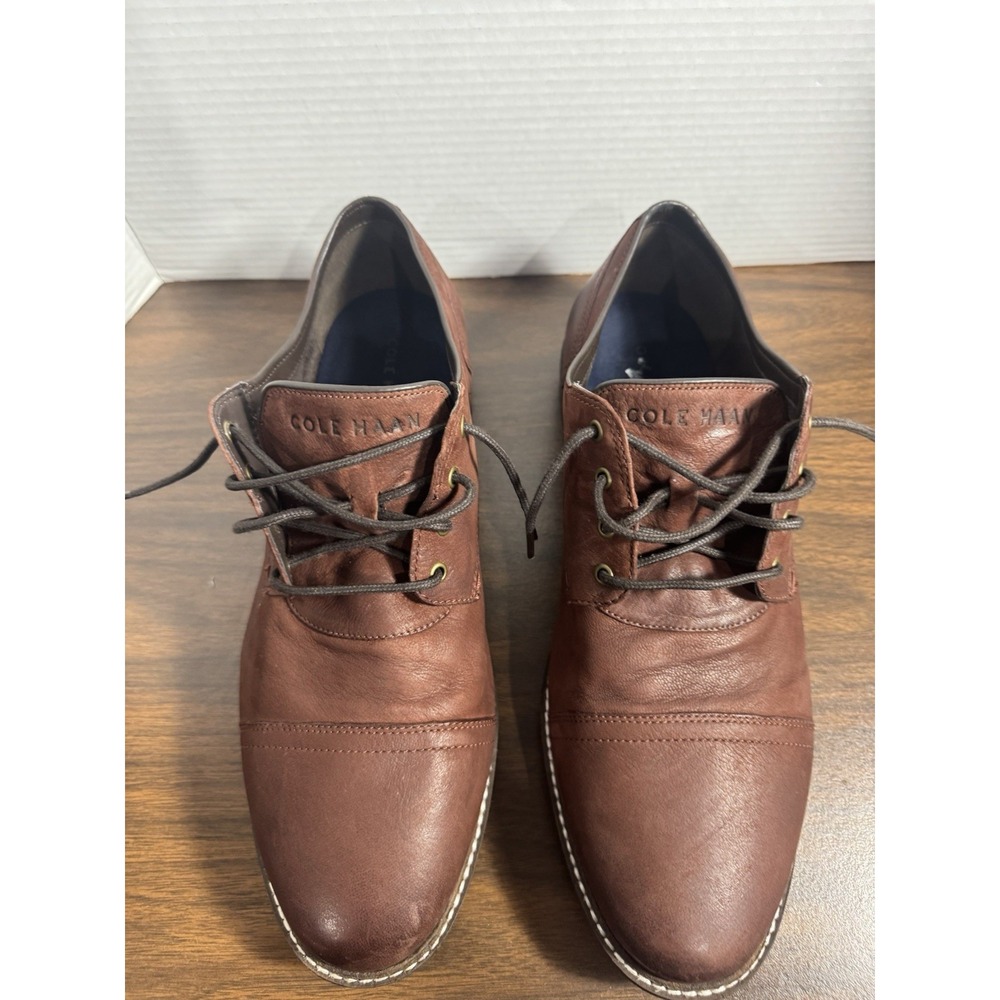 Cole Haan Shoes Mens Size 14W Brown Leather Grand OS Lace Up Casual C30636 - Picture 5 of 8